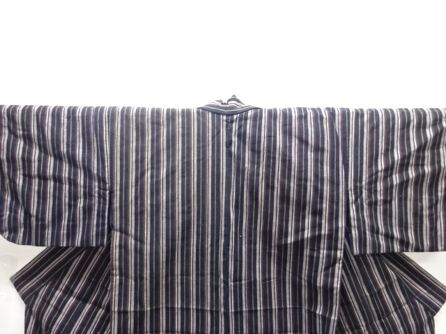  アンティーク　縞木綿着物